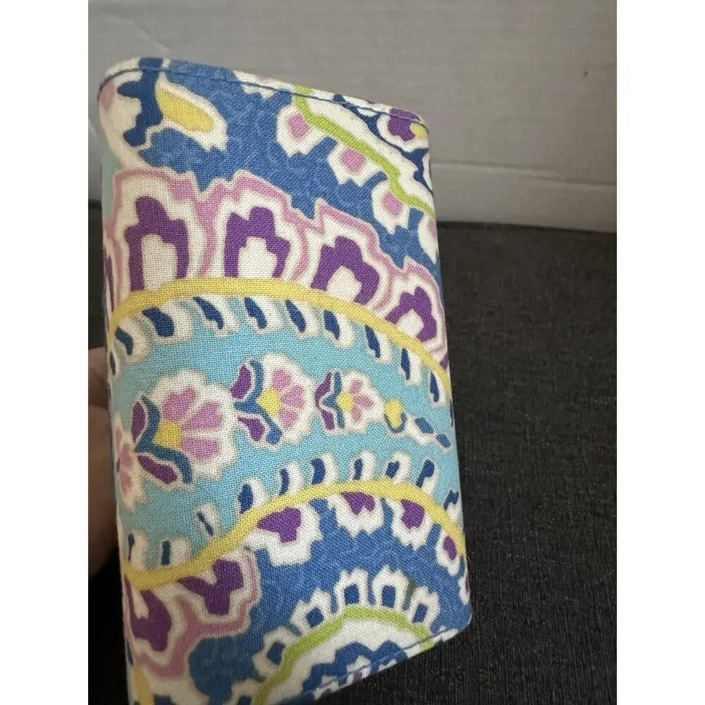 Vera Bradley Mini Travel Jewelry Case Hard Sided Paisley Floral Handle